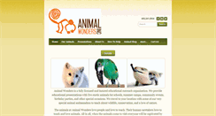 Desktop Screenshot of animalwonders.org