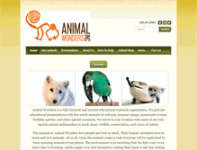 Tablet Screenshot of animalwonders.org